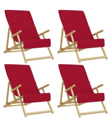 vidaXL Beach Towels 4 pcs Burgundy 60x135 cm Fabric 400 GSM