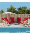 vidaXL Beach Towels 6 pcs Burgundy 60x135 cm Fabric 400 GSM