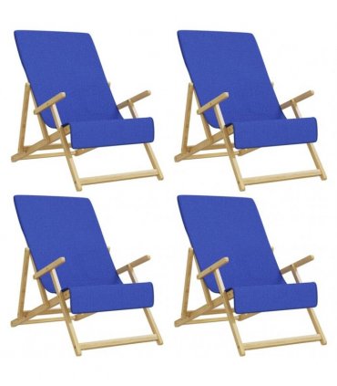 vidaXL Beach Towels 4 pcs Royal Blue 60x135 cm Fabric 400 GSM