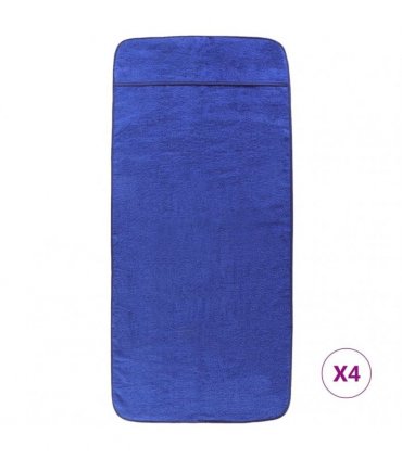 vidaXL Beach Towels 4 pcs Royal Blue 60x135 cm Fabric 400 GSM