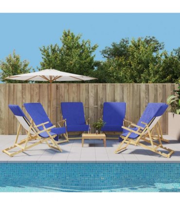 vidaXL Beach Towels 6 pcs Royal Blue 60x135 cm Fabric 400 GSM