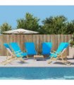 vidaXL Beach Towels 6 pcs Turquoise 60x135 cm Fabric 400 GSM