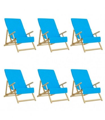 vidaXL Beach Towels 6 pcs Turquoise 60x135 cm Fabric 400 GSM