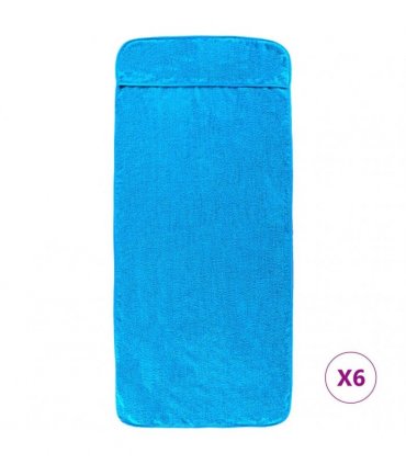 vidaXL Beach Towels 6 pcs Turquoise 60x135 cm Fabric 400 GSM