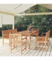 vidaXL 5 Piece Garden Dining Set Solid Wood Teak