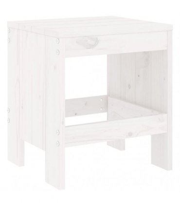 vidaXL 3 Piece Garden Bistro Set White Solid Wood Pine
