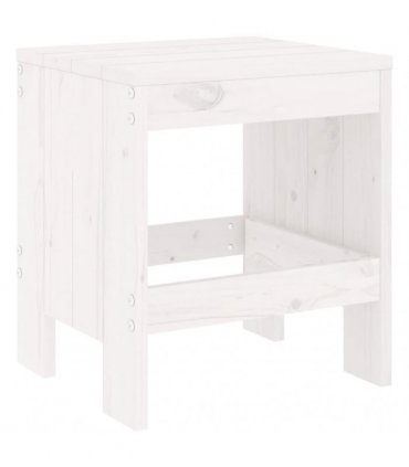 vidaXL 5 Piece Garden Dining Set White Solid Wood Pine