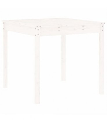vidaXL 5 Piece Garden Dining Set White Solid Wood Pine