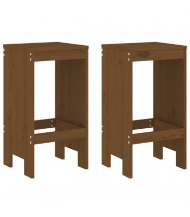 vidaXL 3 Piece Garden Bar Set Honey Brown Solid Wood Pine