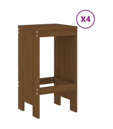 vidaXL 5 Piece Garden Bar Set Honey Brown Solid Wood Pine