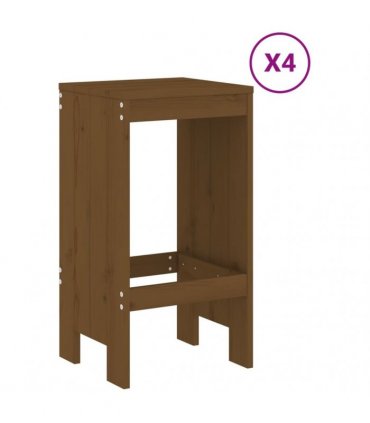 vidaXL 5 Piece Garden Bar Set Honey Brown Solid Wood Pine