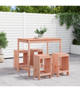 vidaXL 5 Piece Garden Bar Set Solid Wood Douglas