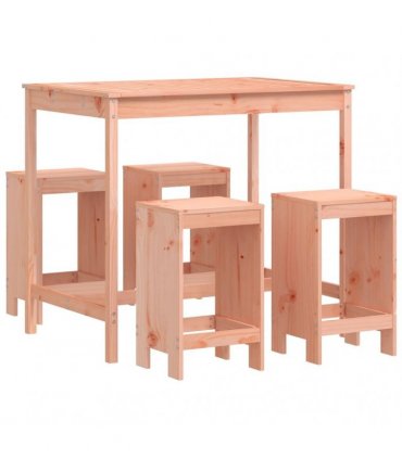 vidaXL 5 Piece Garden Bar Set Solid Wood Douglas