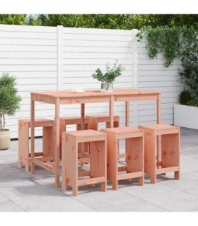 vidaXL 7 Piece Garden Bar Set Solid Wood Douglas