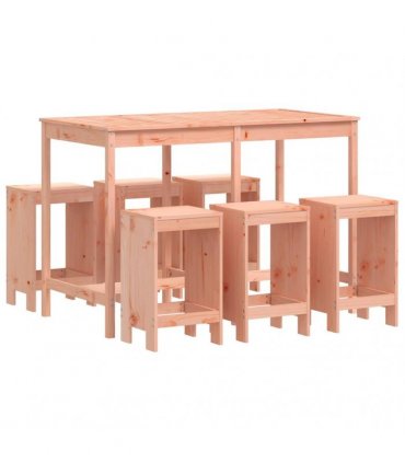 vidaXL 7 Piece Garden Bar Set Solid Wood Douglas