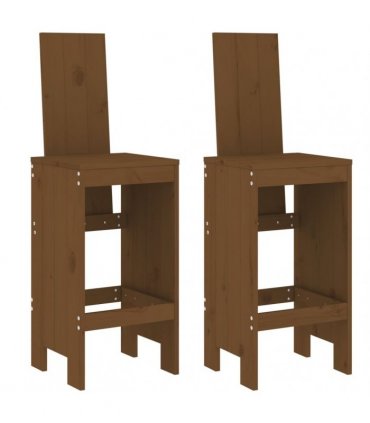 vidaXL 3 Piece Garden Bar Set Honey Brown Solid Wood Pine