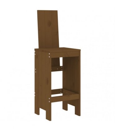 vidaXL 3 Piece Garden Bar Set Honey Brown Solid Wood Pine