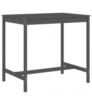 vidaXL 5 Piece Garden Bar Set Grey Solid Wood Pine