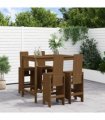 vidaXL 5 Piece Garden Bar Set Honey Brown Solid Wood Pine
