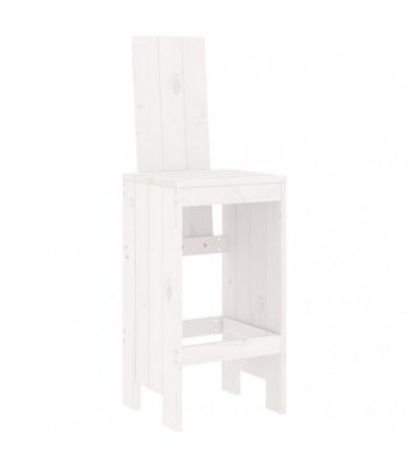 vidaXL 7 Piece Garden Bar Set White Solid Wood Pine