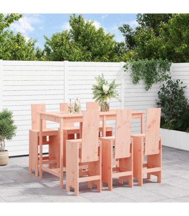 vidaXL 7 Piece Garden Bar Set Solid Wood Douglas