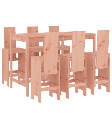 vidaXL 7 Piece Garden Bar Set Solid Wood Douglas