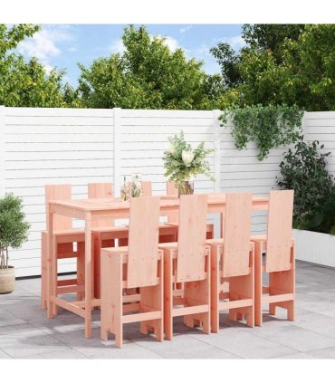 vidaXL 9 Piece Garden Bar Set Solid Wood Douglas