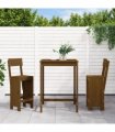 vidaXL 3 Piece Garden Bar Set Honey Brown Solid Wood Pine