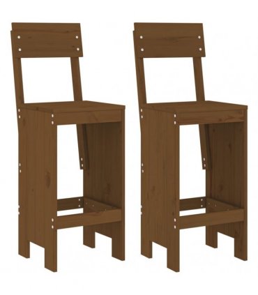 vidaXL 3 Piece Garden Bar Set Honey Brown Solid Wood Pine