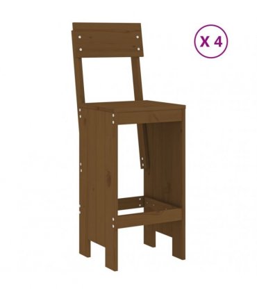 vidaXL 5 Piece Garden Bar Set Honey Brown Solid Wood Pine