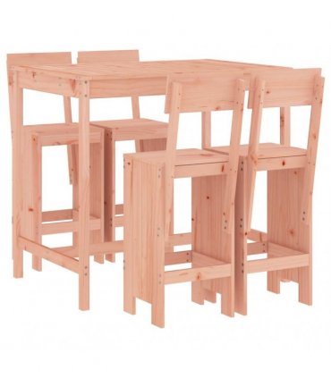 vidaXL 5 Piece Garden Bar Set Solid Wood Douglas