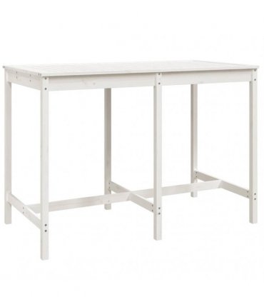 vidaXL 7 Piece Garden Bar Set White Solid Wood Pine
