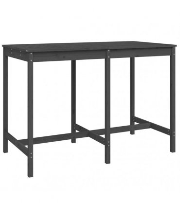 vidaXL 7 Piece Garden Bar Set Grey Solid Wood Pine