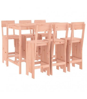 vidaXL 7 Piece Garden Bar Set Solid Wood Douglas
