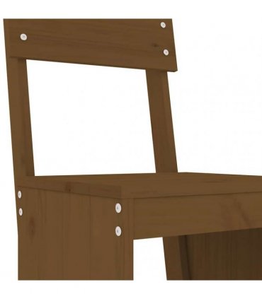 vidaXL 9 Piece Garden Bar Set Honey Brown Solid Wood Pine