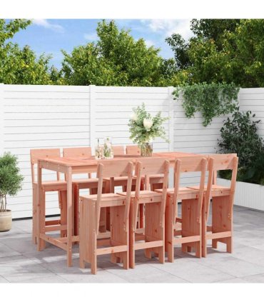 vidaXL 9 Piece Garden Bar Set Solid Wood Douglas