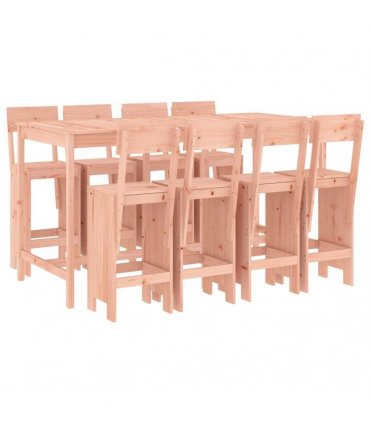 vidaXL 9 Piece Garden Bar Set Solid Wood Douglas