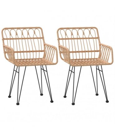 vidaXL 3 Piece Garden Dining Set Poly Rattan
