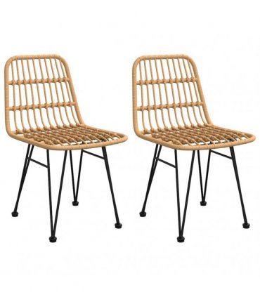 vidaXL 3 Piece Garden Dining Set Poly Rattan