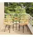 vidaXL 5 Piece Garden Dining Set Poly Rattan