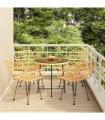 vidaXL 5 Piece Garden Dining Set Poly Rattan