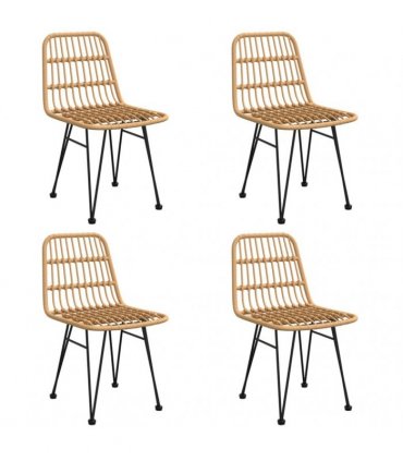 vidaXL 5 Piece Garden Dining Set Poly Rattan