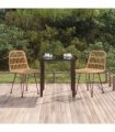 vidaXL 3 Piece Garden Dining Set Poly Rattan