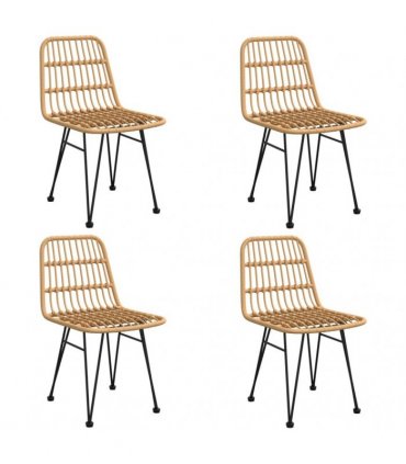 vidaXL 5 Piece Garden Dining Set Poly Rattan