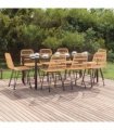 vidaXL 9 Piece Garden Dining Set Poly Rattan