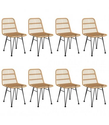 vidaXL 9 Piece Garden Dining Set Poly Rattan