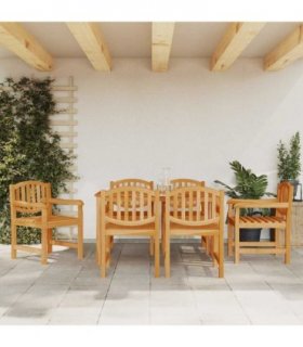 vidaXL Garden Chairs 6 pcs 58x59x88 cm Solid Wood Teak