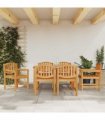 vidaXL Garden Chairs 6 pcs 58x59x88 cm Solid Wood Teak