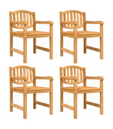 vidaXL 5 Piece Garden Dining Set Solid Wood Teak