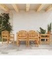 vidaXL 7 Piece Garden Dining Set Solid Wood Teak
